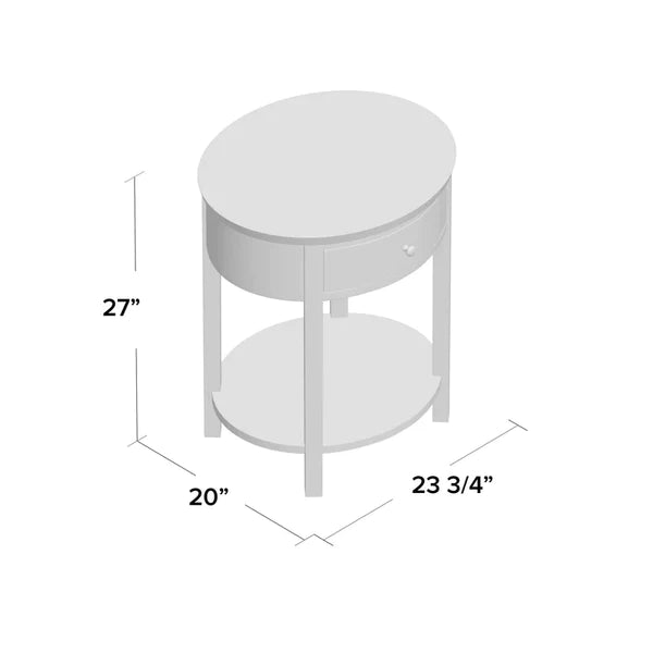 End Tables : DINO End Table with Storage(White)