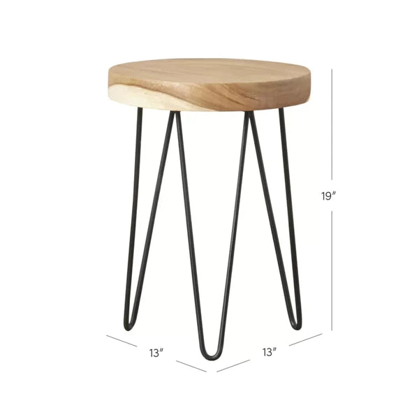 End Tables : Solid Wood 3 Legs End Table