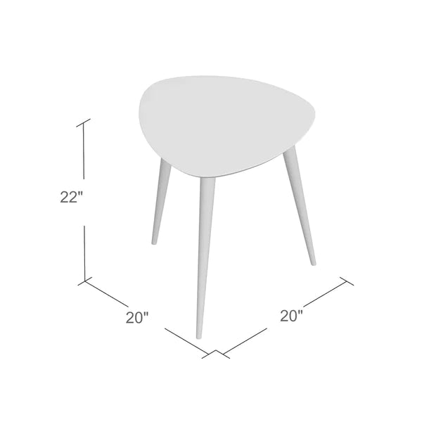 End Tables: Solid Wood 3 Legs End Table