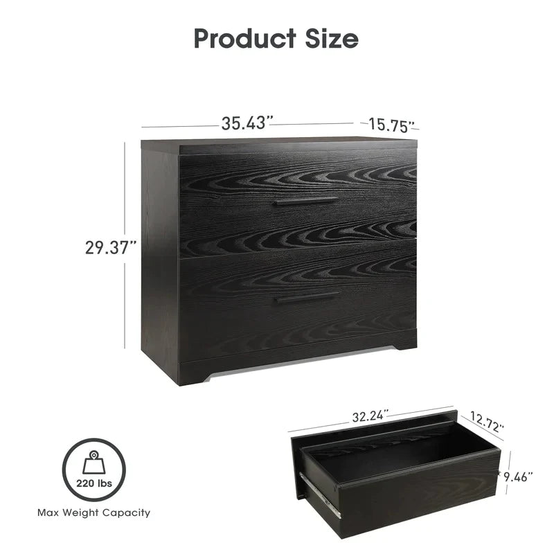 Filing Cabinet : 35.43'' Wide 2 -Drawer Lateral File Cabinet