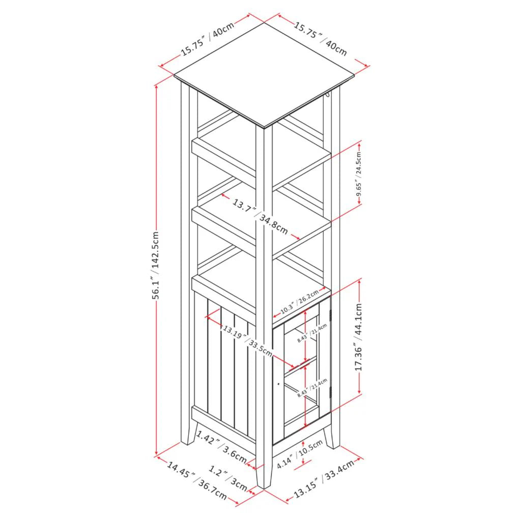 Floor Cabinets: 56.1 in. Bathroom Floor Cabinet