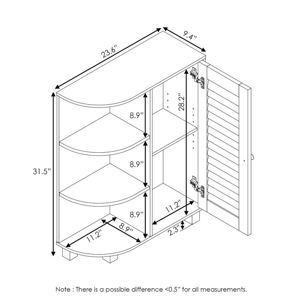 Floor Cabinets: Storage Shelf with Door Cabinet