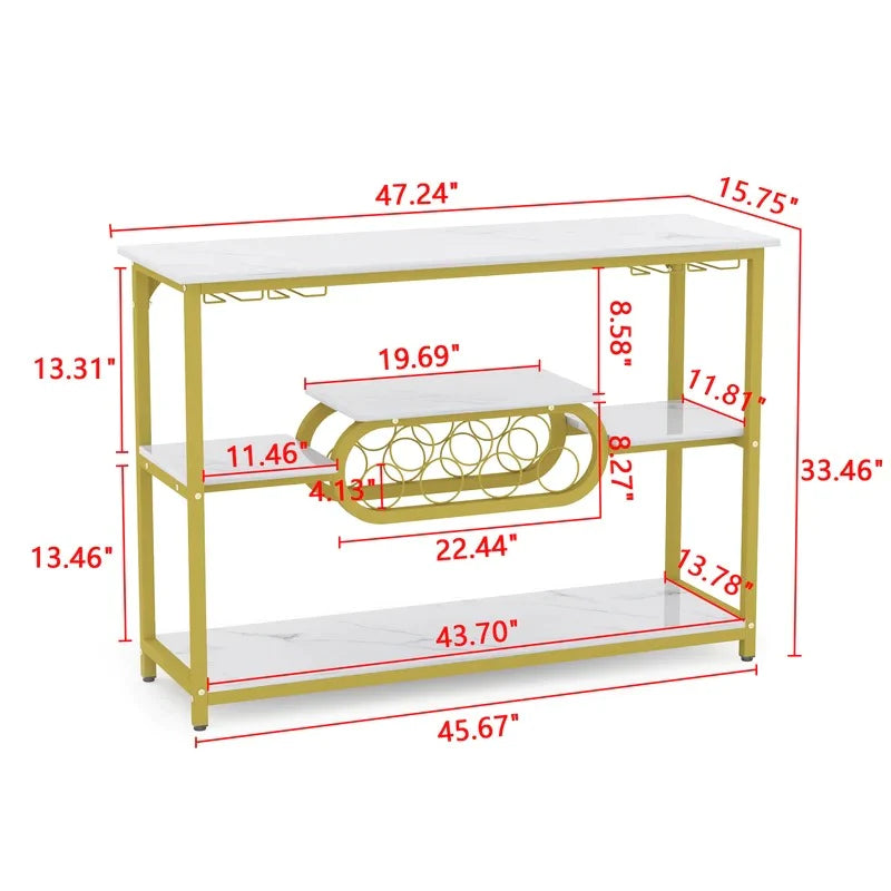 Display Unit: Floor Wine Bottle & Glass Rack