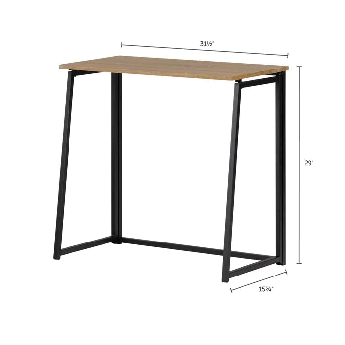 Folding Table: Oak Finished Folding Study Table