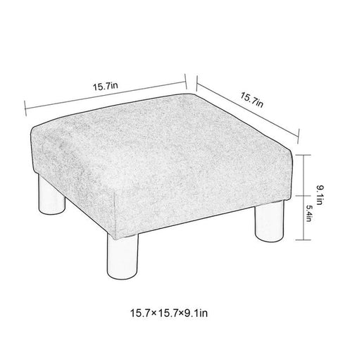 Foot Stool: 15.7'' Wide Square Footstool Ottoman