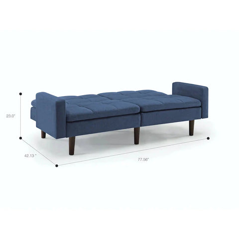 Futon: 77.56'' Square Arm Sofa