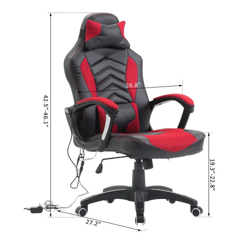 Gaming Chair: Racing Massage Gaming Chair