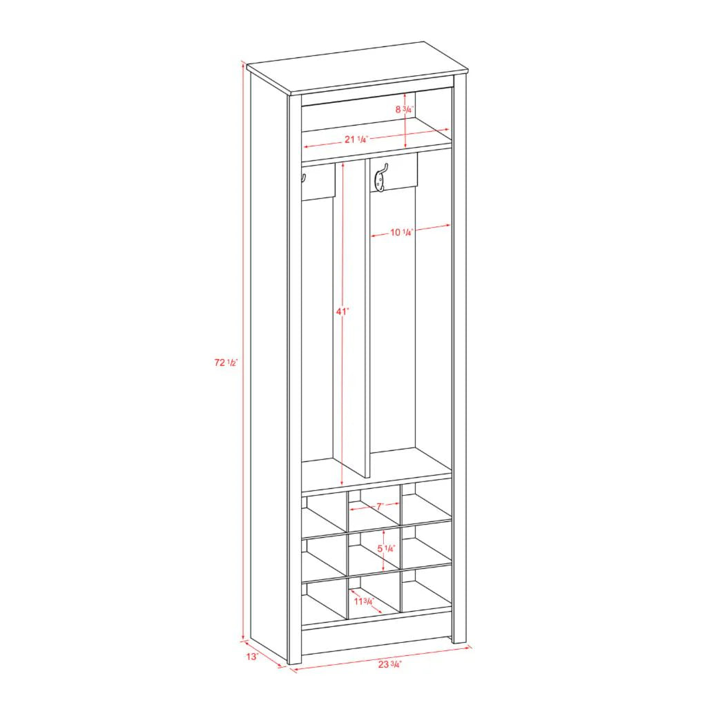 Hall Trees: Espresso Entryway Organizer with Shoe Storage