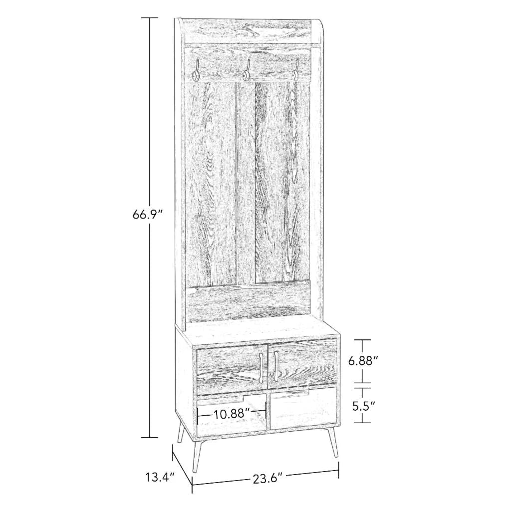 Hall Trees: Hall Tree Entryway Bench