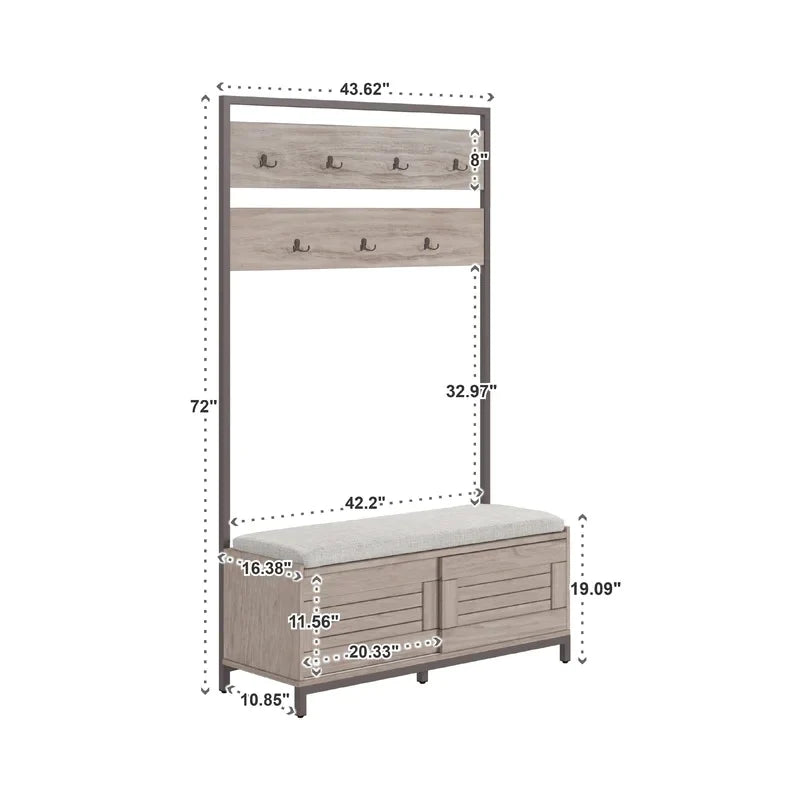 Hall Trees: Hall Tree with Cabinet