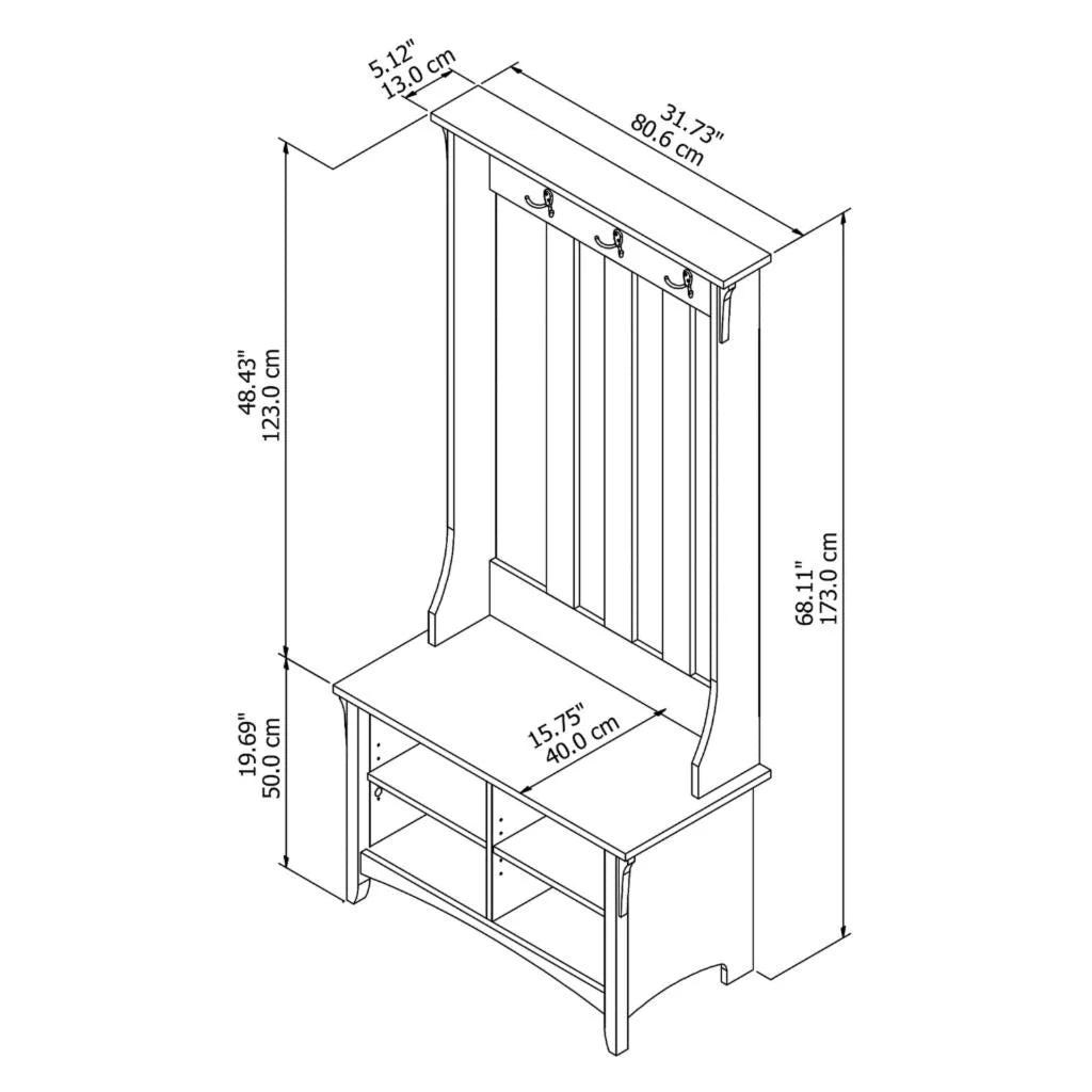 Hall Trees: Hall Tree with Storage Bench