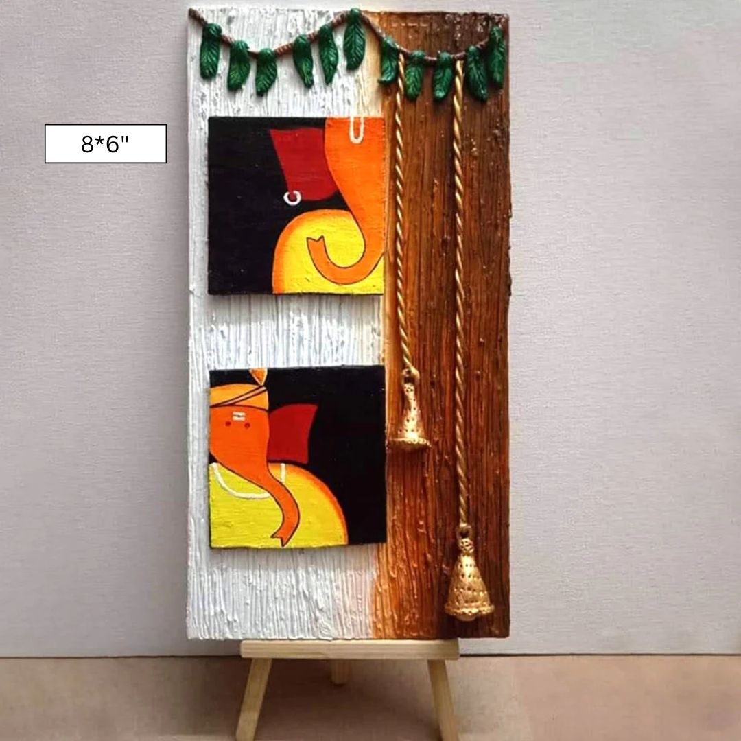 Home Decor Ganesha with bells Painting