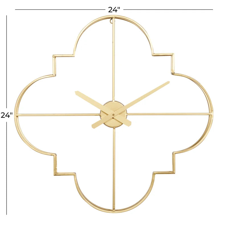 Home Decor: Gold Metal Wall Clock