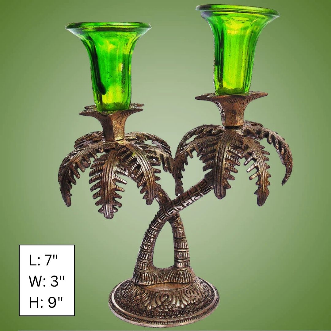 Home Decor Green Color Candle Stand