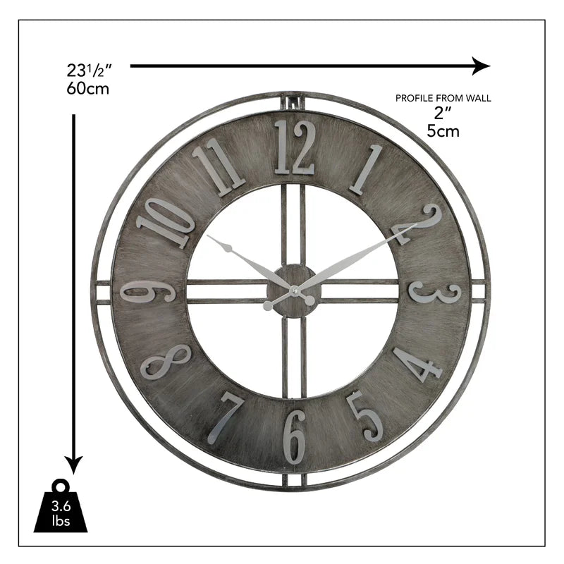 Wall Decor: Big Metal Wall Clock