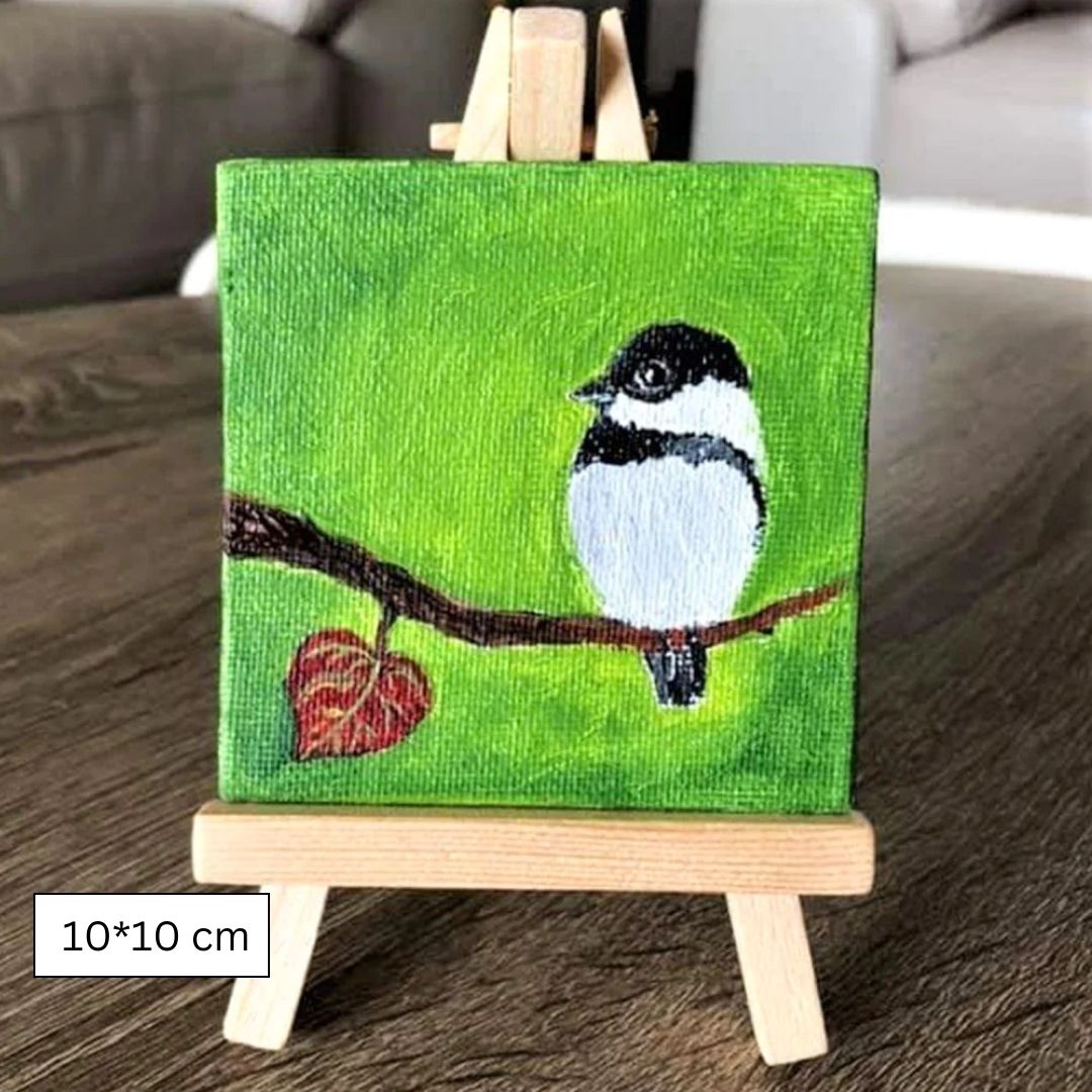 Home Decor Mini Sitting Bird Painting