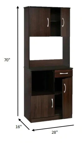 Hutch Cabinets : 70" Kitchen Pantry/Microwave Stands