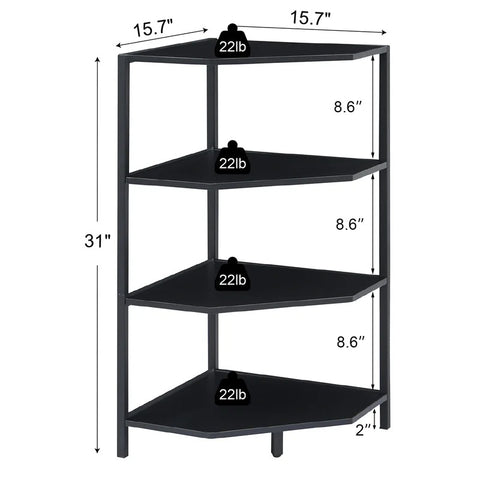 End Table: Kempst 4-Tier Corner End Table