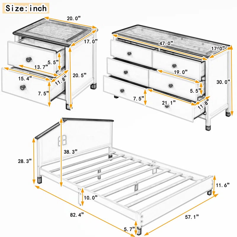 Kids Bedroom Sets: 3 Piece Bedroom Set