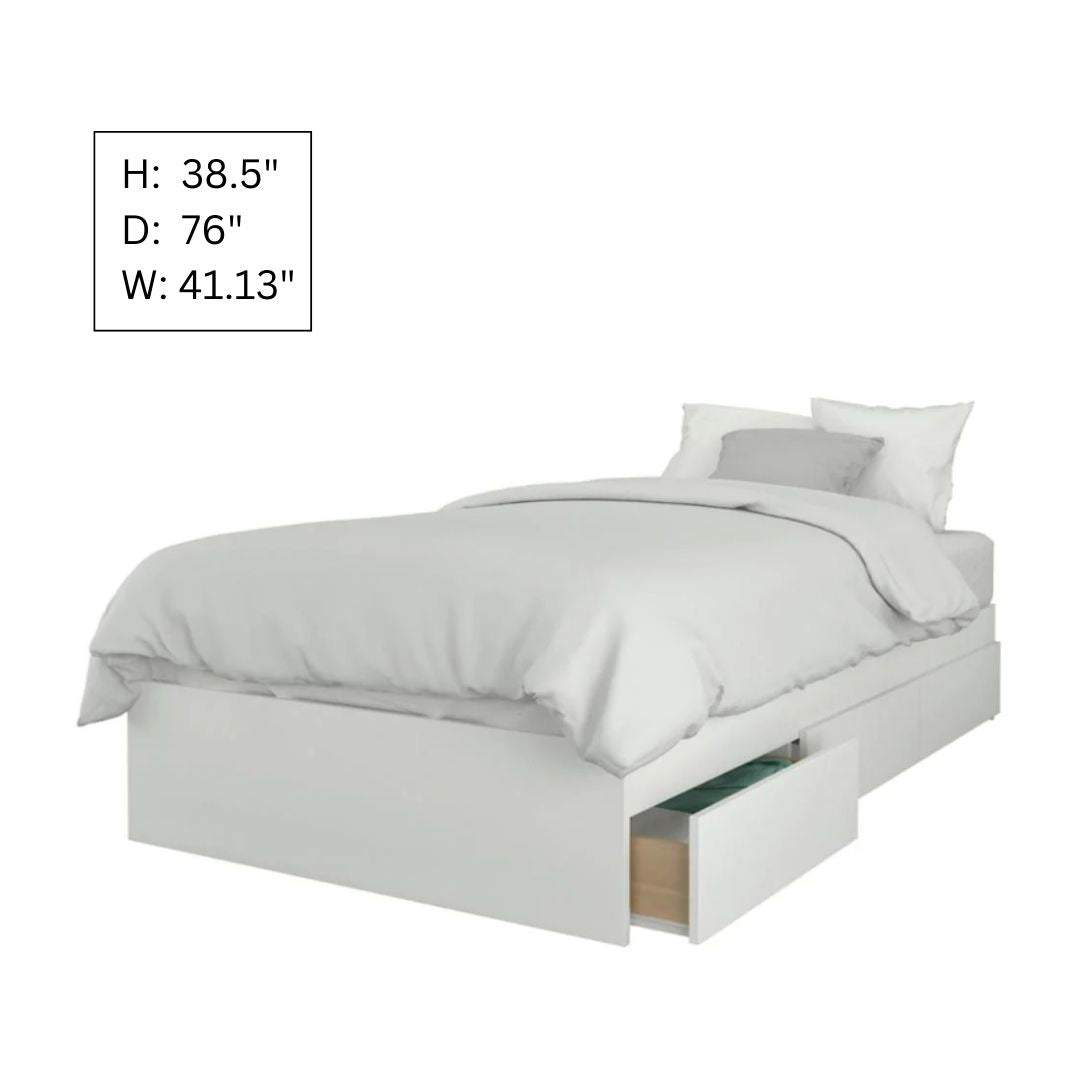 Kids Bedroom Sets Storage Bed Set - Natural Maple and White
