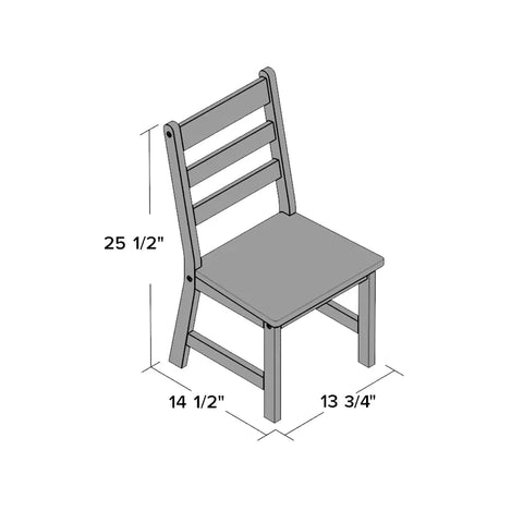 Kids Study Chair: Woooden Kids Chair (Set of 2)