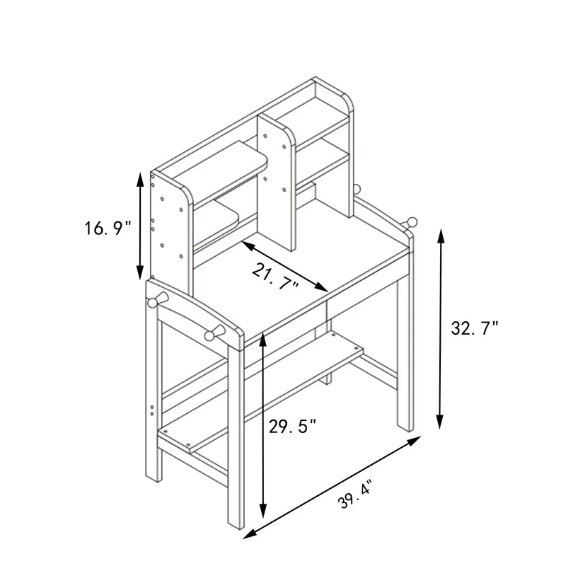 Kids Study Table: 39.4'' Writing Desk