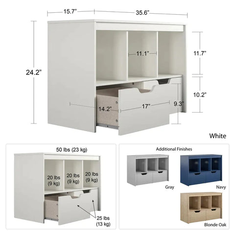 Kids Toy Storage Unit: Kids Storage Cube With Drawers