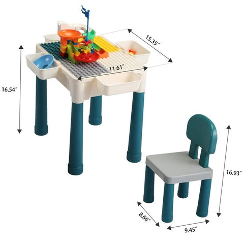 Kids Writing Table: Kids Rectangular Play / Activity Table and Chair Set