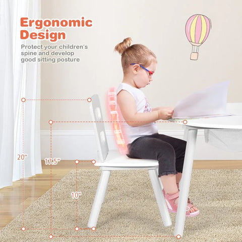 Kids Writing Table: Kids Round Play / Activity Table and Chair Set
