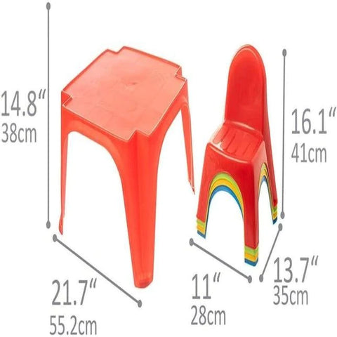 Kids Writing Table: Kids Square Play / Activity Table and Chair Set