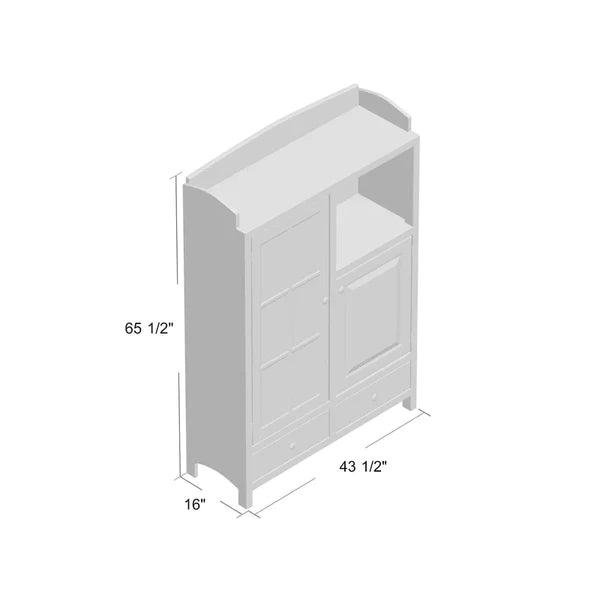 Kitchen Cabinet: 43.5" Wide Kitchen Cupboard, Pantry