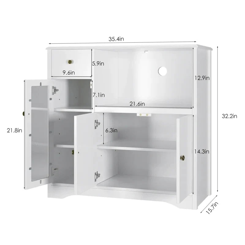 Kitchen Cabinet : JOI 32" Kitchen Pantry