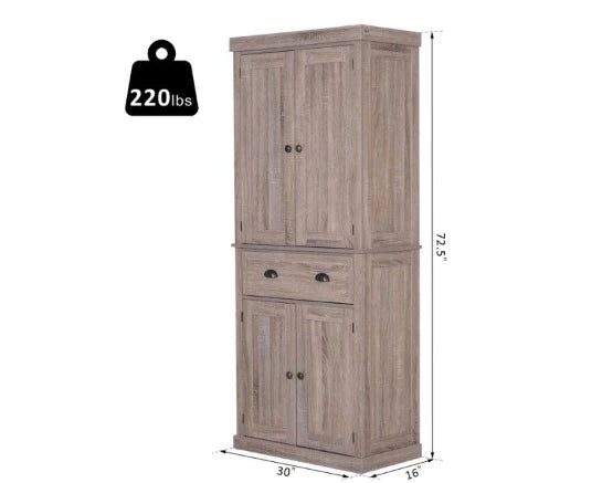 Kitchen Cabinet : SID 73" Kitchen Cupboard Pantry