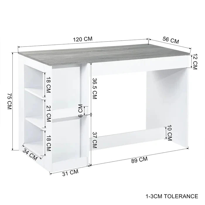 Kitchen Island: 47.3'' Wide Kitchen Island Table