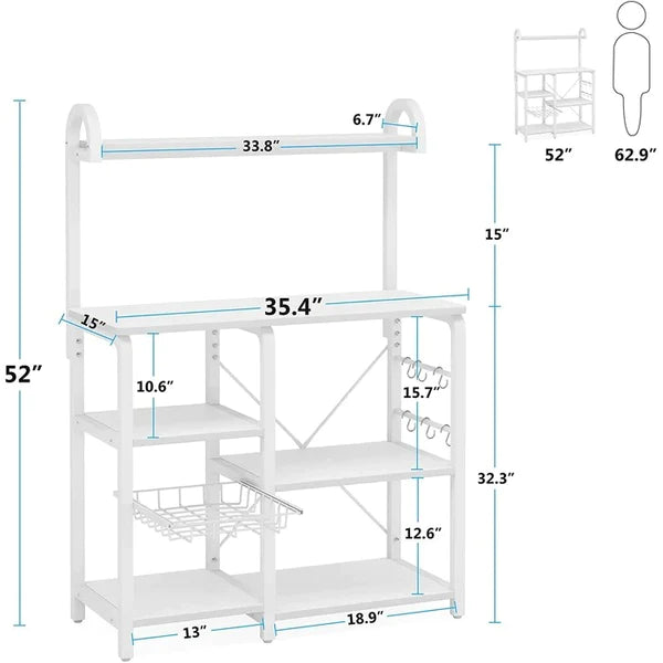 Kitchen Island Table: 35.4'' Wide Kitchen Cart