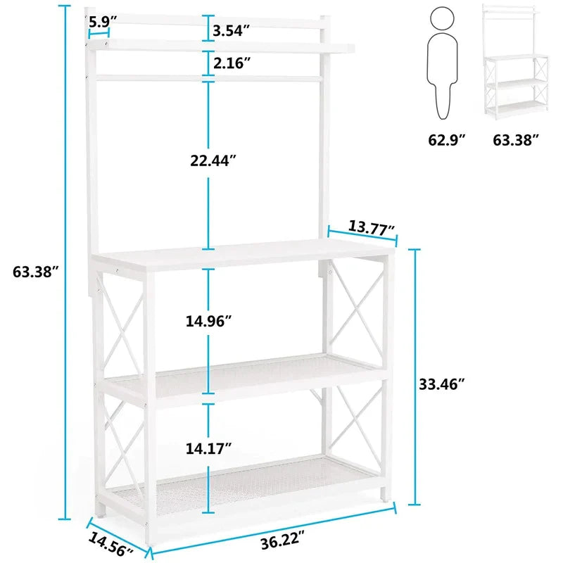 Kitchen Racks: 36.22'' Steel Corner Kitchen Rack