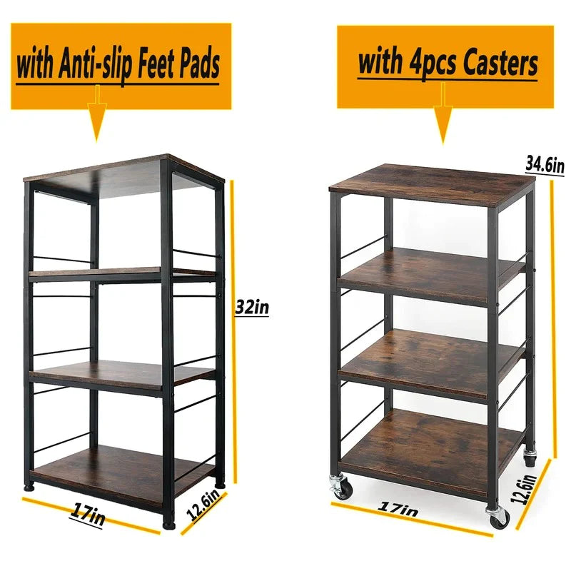 Kitchen Shelves : 34" H x 17" W x 12.6'' D Shelving Unit