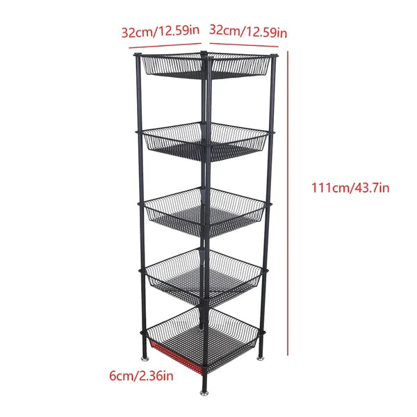 Kitchen Racks: Bomessi 5-Tier Multi-Functional Rolling Storage Shelves