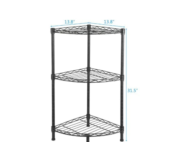 Kitchen Shelves: Omivel 32" H x 14" W x 14" D Corner Wire Shelving