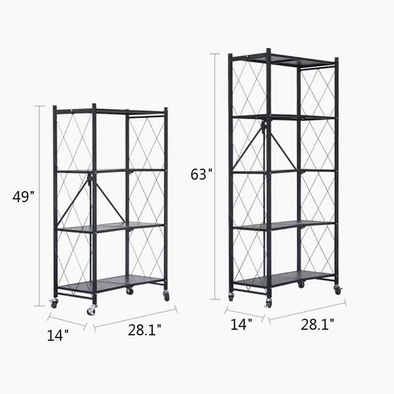 Kitchen Shelves: Winteq 49" H x 28.1" W x 14" D Shelving Unit