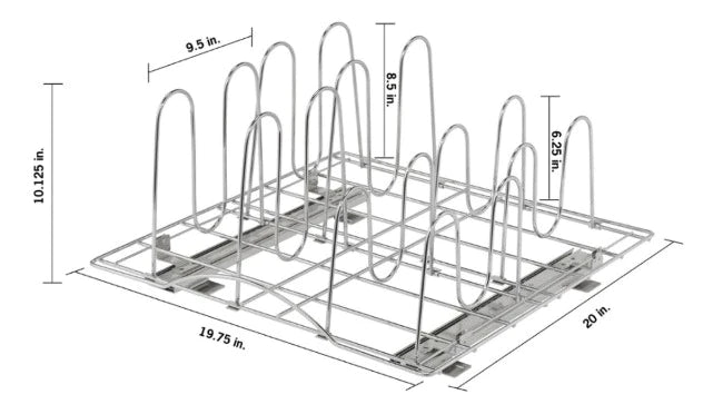 Kitchen Storage Unit: Jupor Sliding Pot Organizer