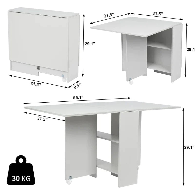 Kitchen Trolley: 55.1'' with Locking Wheels