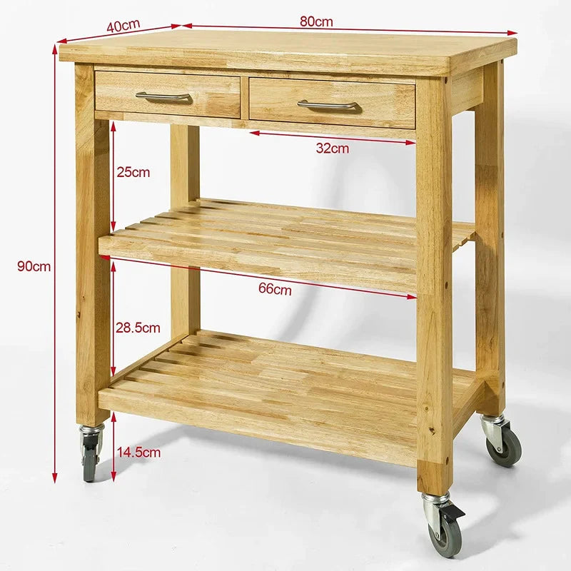 Kitchen Trolley: Wooden Kitchen Trolley Cart