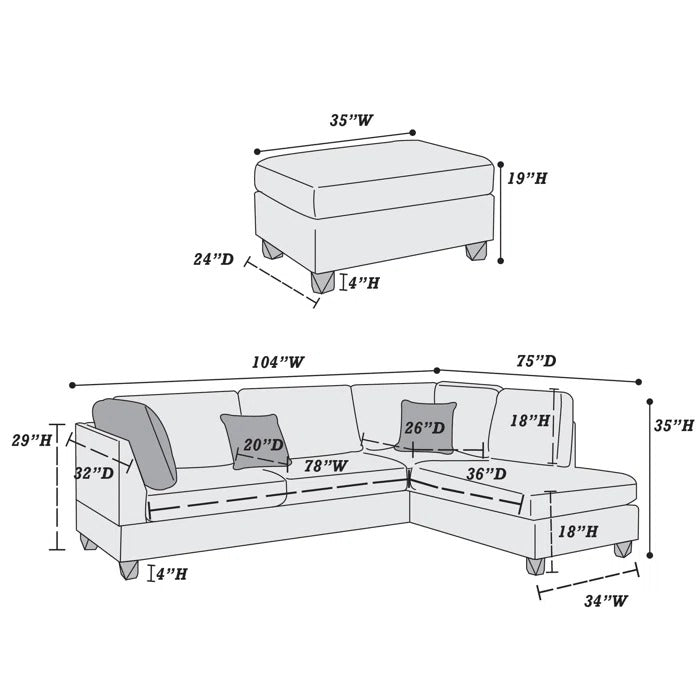 L Shape Sofa Set: Contemporary & Classic Design