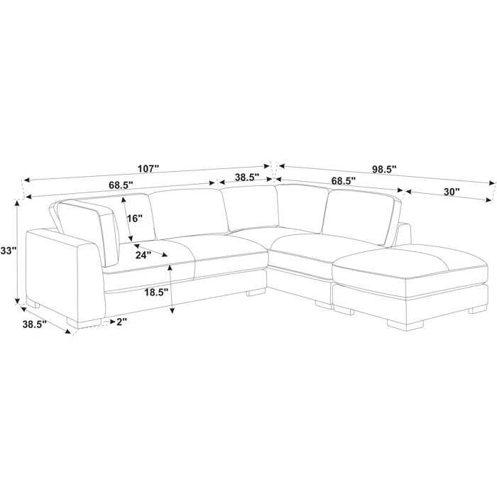 L Shape Sofa Set: Large Seating L-Shape Sectional Sofa