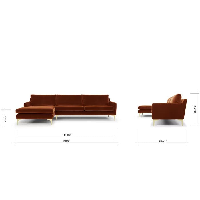 L Shape Sofa Set: Piece Upholstered Chaise Sectional