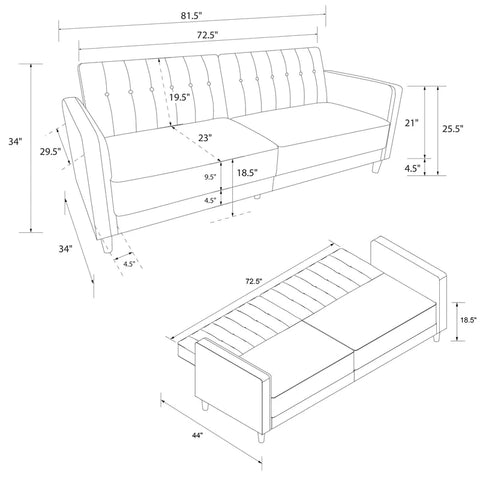 loveseat-81-5-square-arm-sleeper-sofa