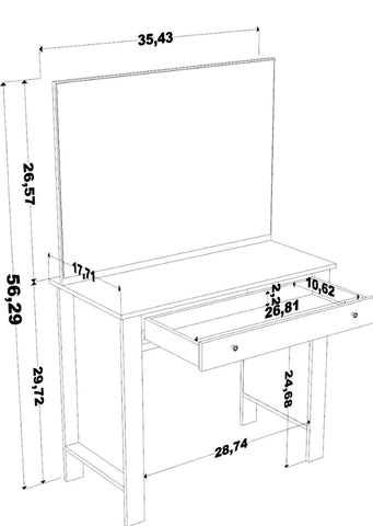 Makeup Vanity: Nora Dressing Table