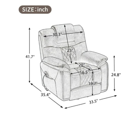 Massage Chairs: Power Lift Chair With Adjustable Massage Function