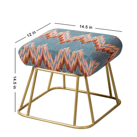 Metallic Stools: Multicolor Metallic Ottoman